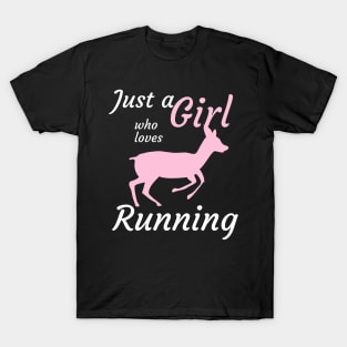 Just a girl who loves running T-Shirt